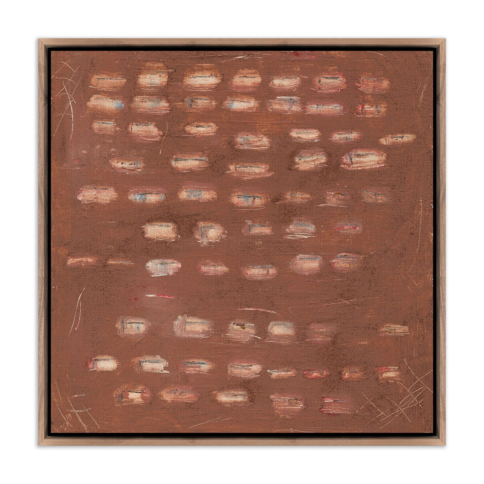 Cinnamon Kiss by Jamie Beckwith, 40" H x 40" W, Rustic Walnut Framed