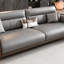 Causeuse-coussin en similicuir gris