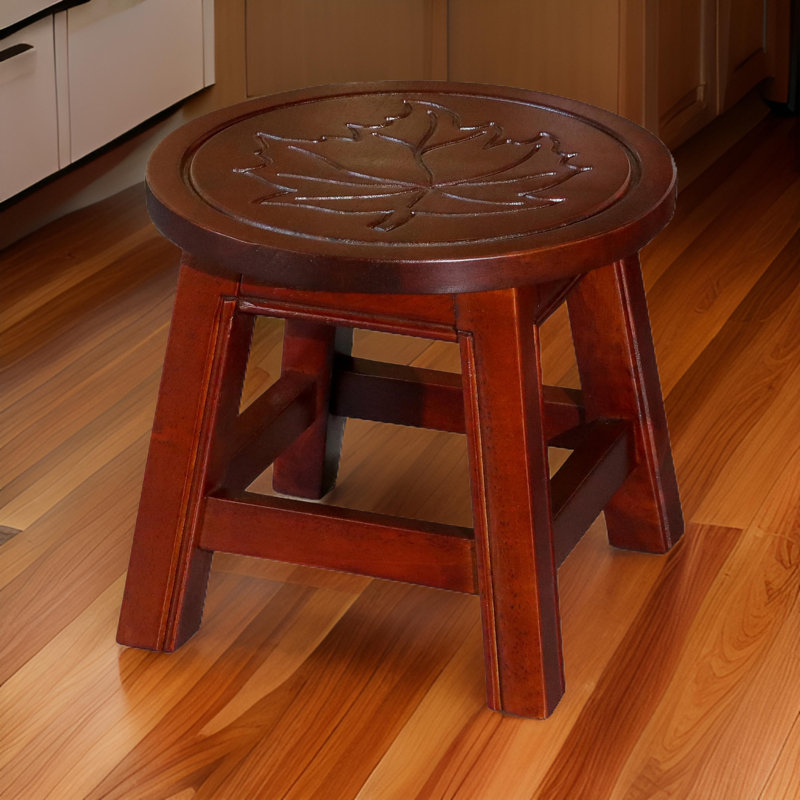 1 - Step Wood Step Stool, Cherry