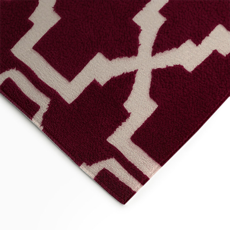 Tapis rouge intérieur et extérieur Trellis, Rectangulaire 3 pi x 5 pi