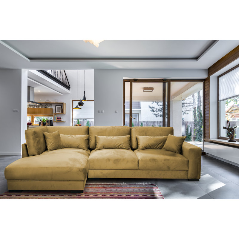 Nahkita 4 Seater Corner Sofa , Brown, Left Hand Facing