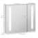 650 X 700mm Bathroom Mirror Cabinet with LED, Adjustable Shelf, White