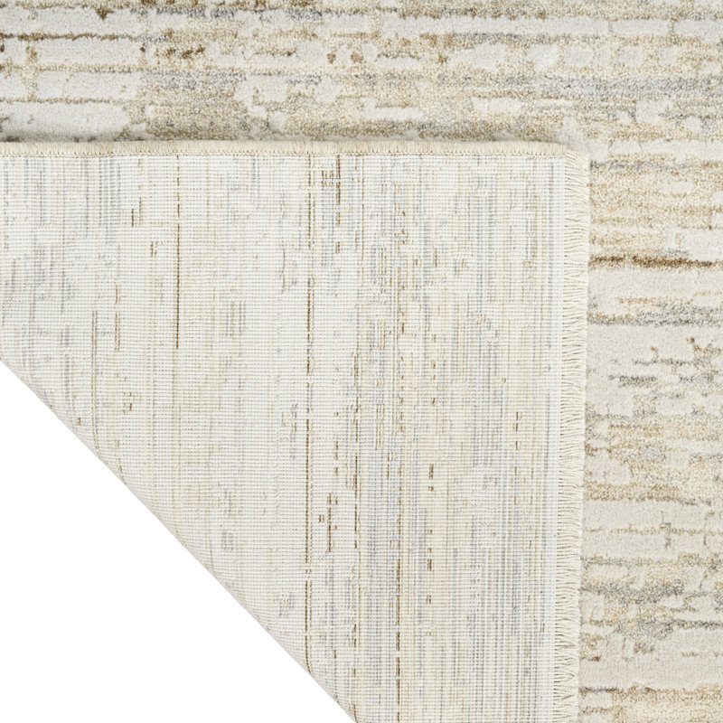 Calvin Klein CK078 Summit 5'3" x 7'9" Natural Ivory Modern Indoor Rug, Rectangle 5'3" x 7'9"