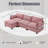 L Shaped Modular Sectional Sofa with Movable Ottoman and side pocket-794422947