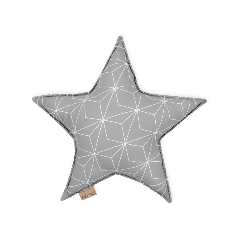 Weiße, Dünne Diamante Geometric Novelty Cushion, Grau