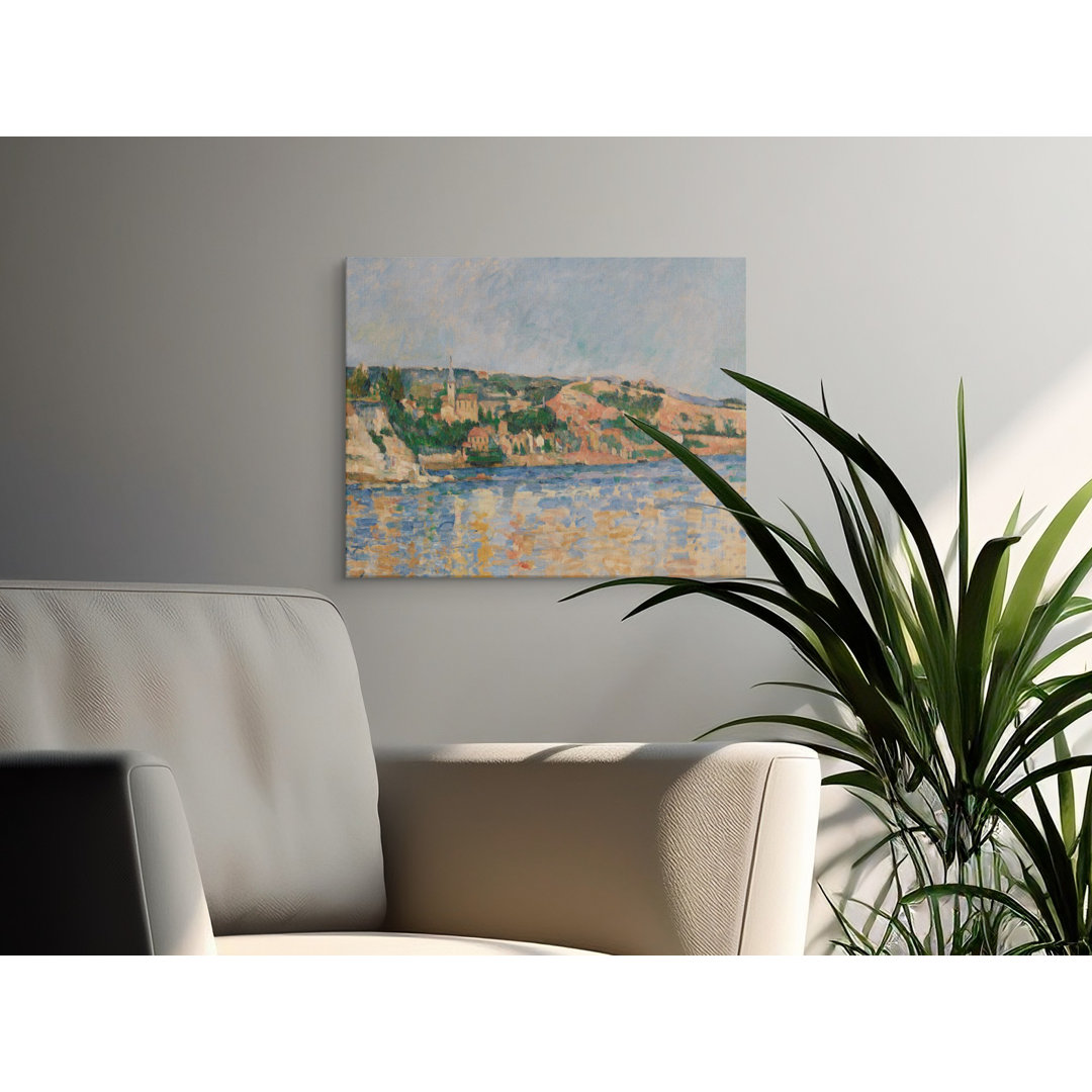 Impressionist French Coastal Village Canvas Print, Vintage Seascape Landscape Art, Classic Wall Decor Gift