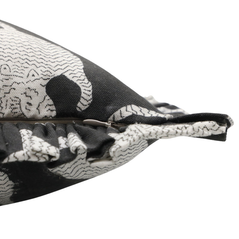 Housse de coussin en coton Floral, Carré, H 20 po x l 20 po
