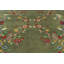 Tapis vert floral vert Art Déco 8 x 10