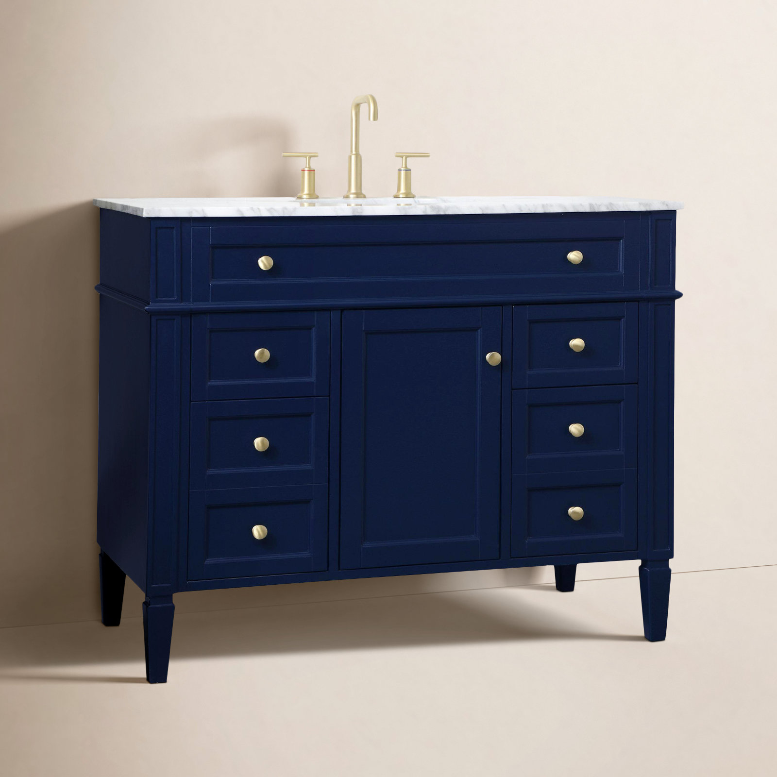 Rivers 42'' Single Bathroom Vanity, Blue