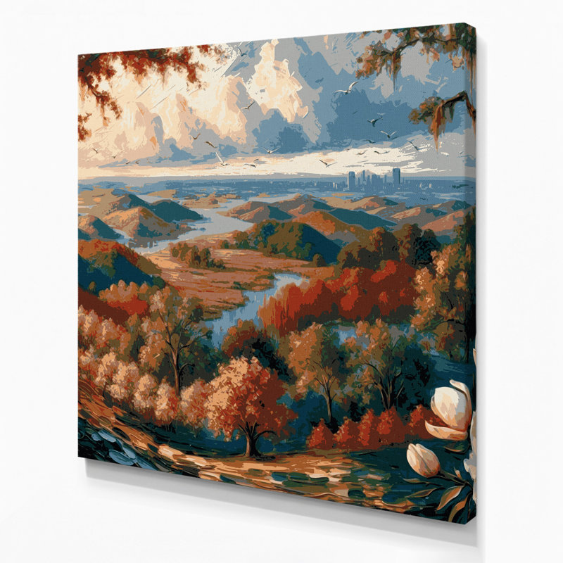 Art mural sur toile noire «USA State Georgia», 8" H x 8" W