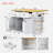 Large Rolling Kitchen Island With Drop Leaf, Power Outlet, Internal Storage Racks, 5 Open Side Racks, 2 Drawers, An Adjustable Shelf-1655004318