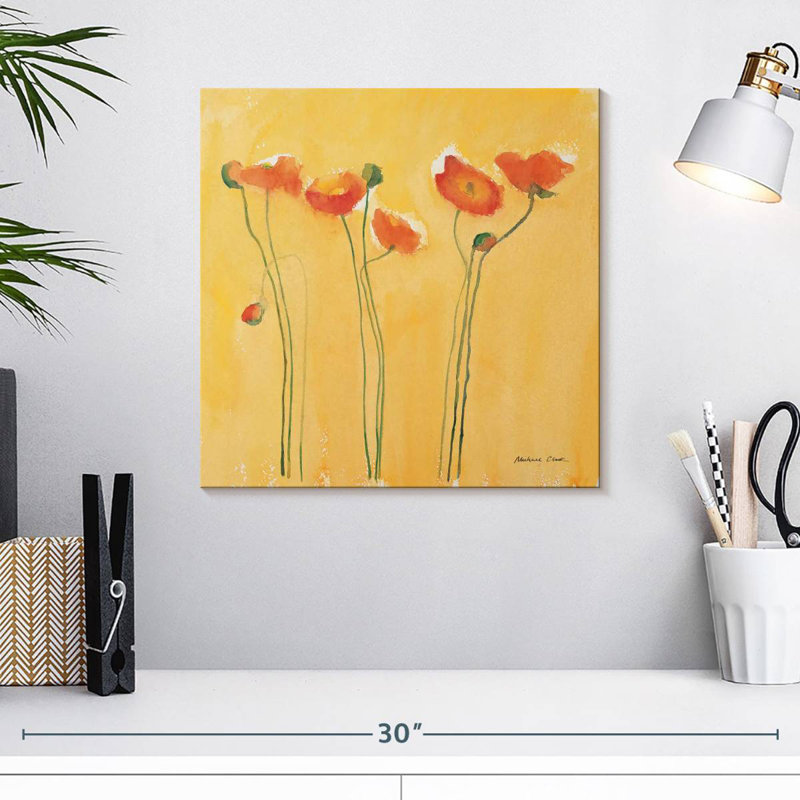 Coquelicots Harnek cadmium orange, H 16 po x l 16 po