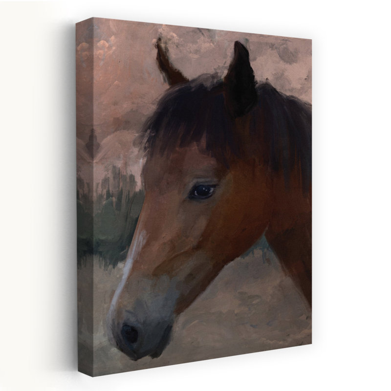 «My Little Filly», art contemporain, cheval brun, H 36 po x l 24 po