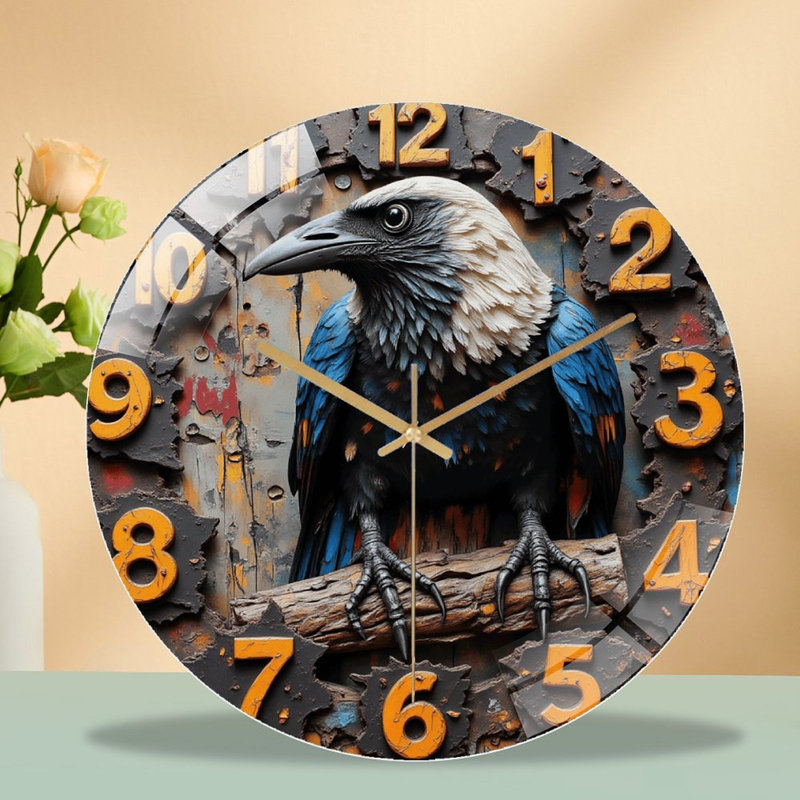 Magnifique œuvre d'art, horloge murale 12 po