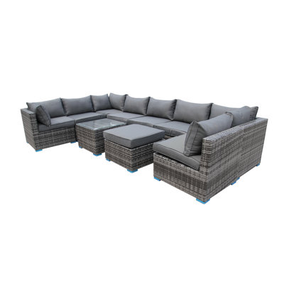 Boukra 9 Seater Rattan Sofa Set