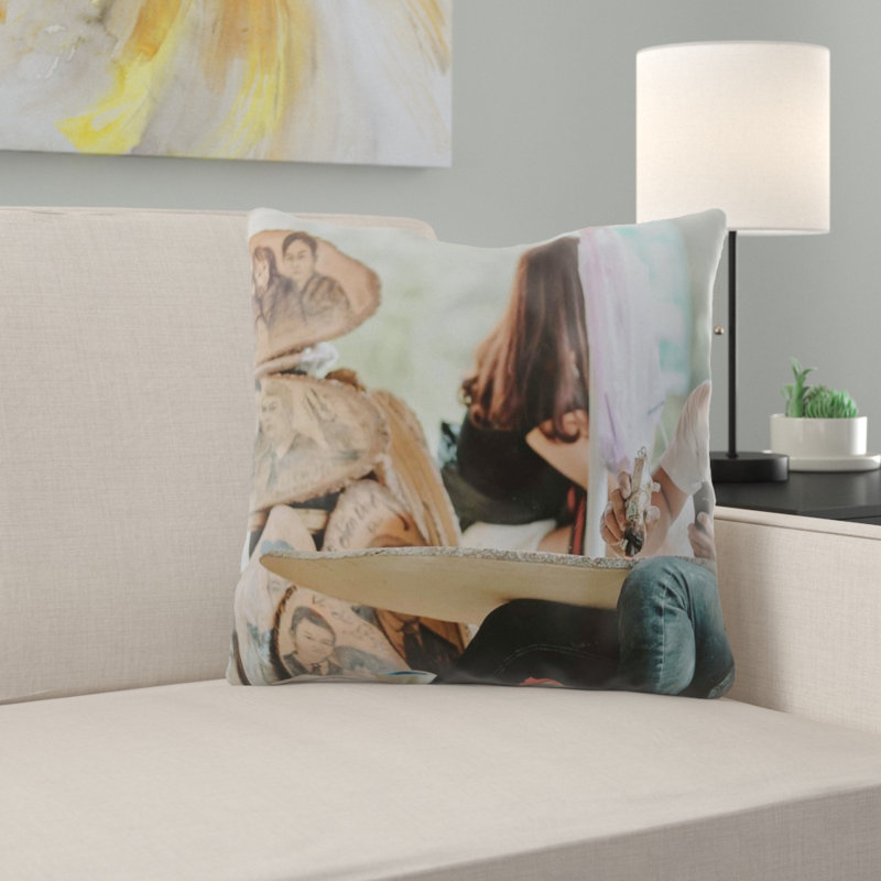 Bodnar Draw Throw Pillow, Microsuede, Indoor