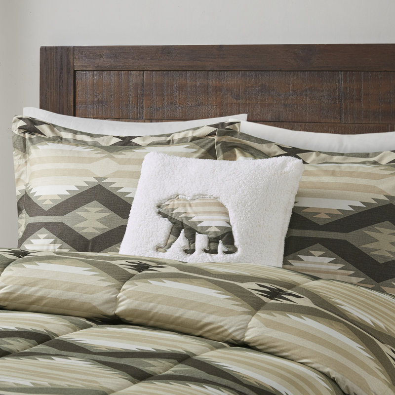 Full Brown Southwestern Down Alternative Comforter Set