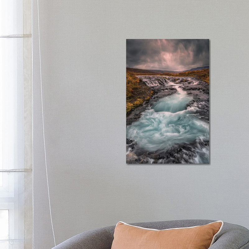 Bruarfoss by Larry Deng - Wrapped Canvas Print, 66.04 cm H x 45.72 cm W x 3.175 cm D