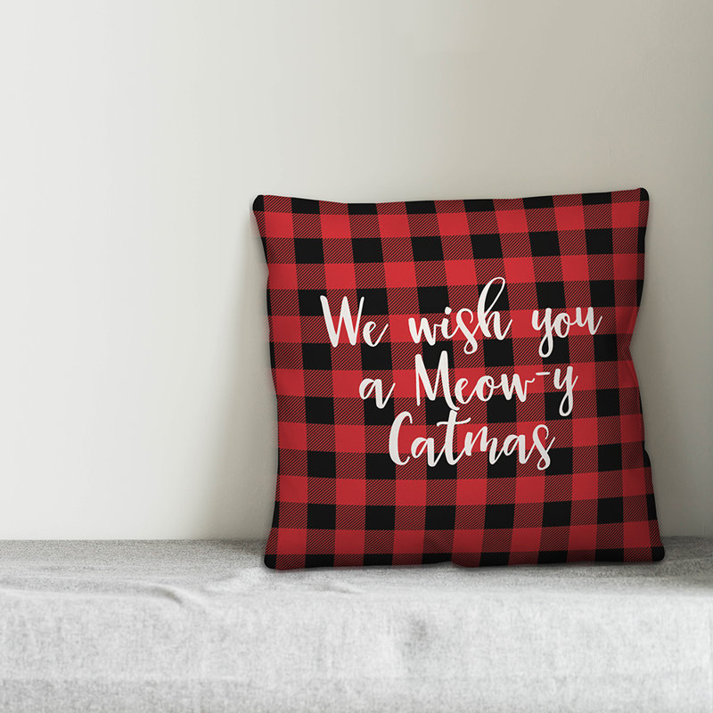 Coussin We We You You Meowy Catmas in Buffalo, Housse de coussin