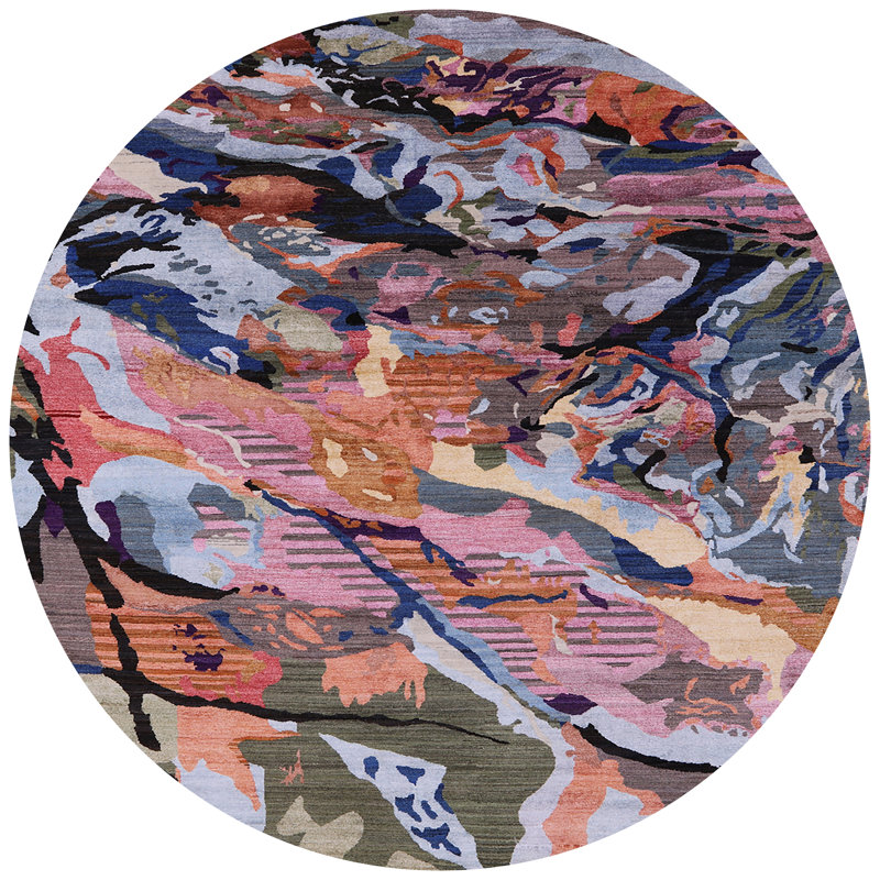 Hannibal Abstract Indoor Rug, Round 8'