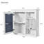 Armoire murale de salle de bain 32 "avec miroir, armoire à pharmacie murale avec 3 tablettes, armoire de rangement à porte miroir