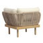 4-Piece Acacia Wood Outdoor Sofa Set with Rope Backrest and Weather-Resistant Cushions for Durable, Comfortable, and Flexible Patio Seating.