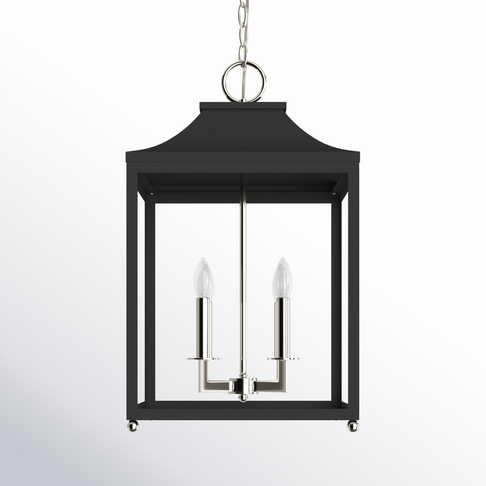 Douro 4 - Light Dimmable Lantern Chandelier, Matte Black, 4