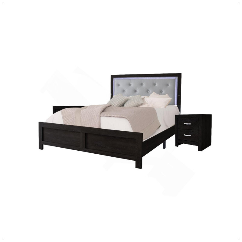 Mobilier de chambre à coucher 1Pc, Noir/gris, Grand