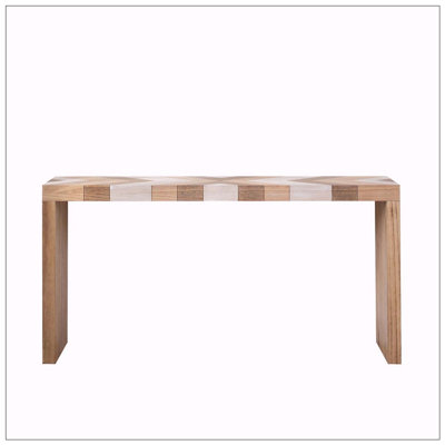 62" Long Entryway Table,Modern Console Table with Chevron Patterned Top