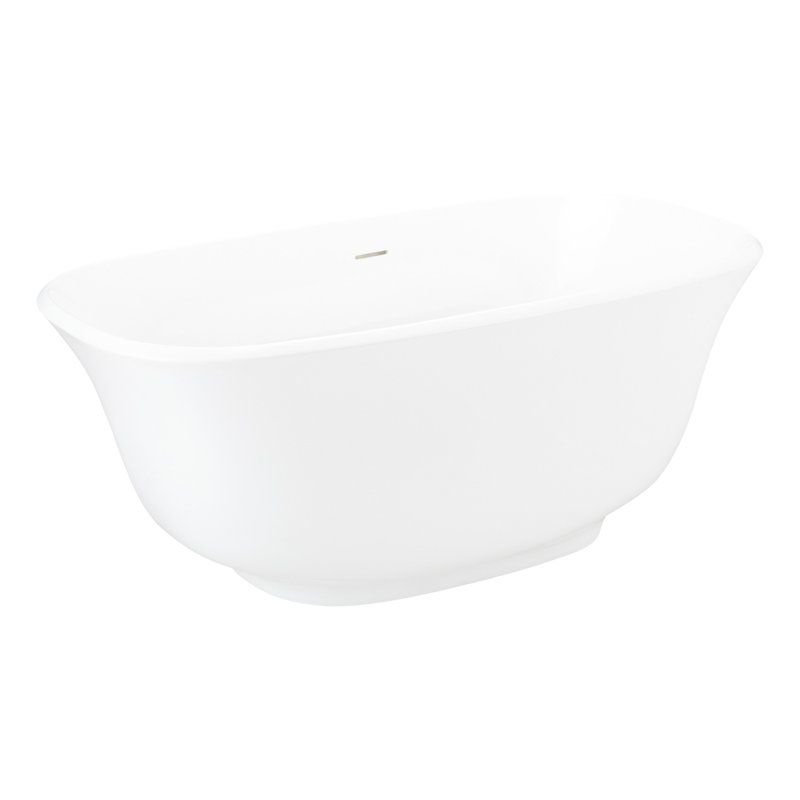 Lindsey 67" Acrylic Freestanding Tub with Integrated Drain and Overflow and Foam Insulation