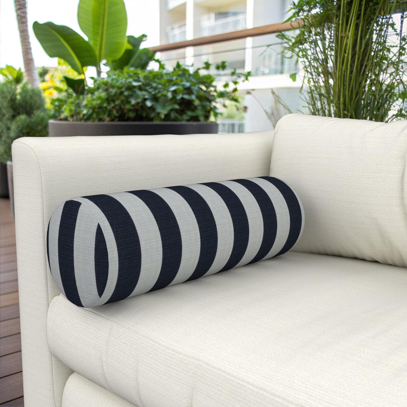 Lani Sunbrella® Throw Pillow, Expressive Mist