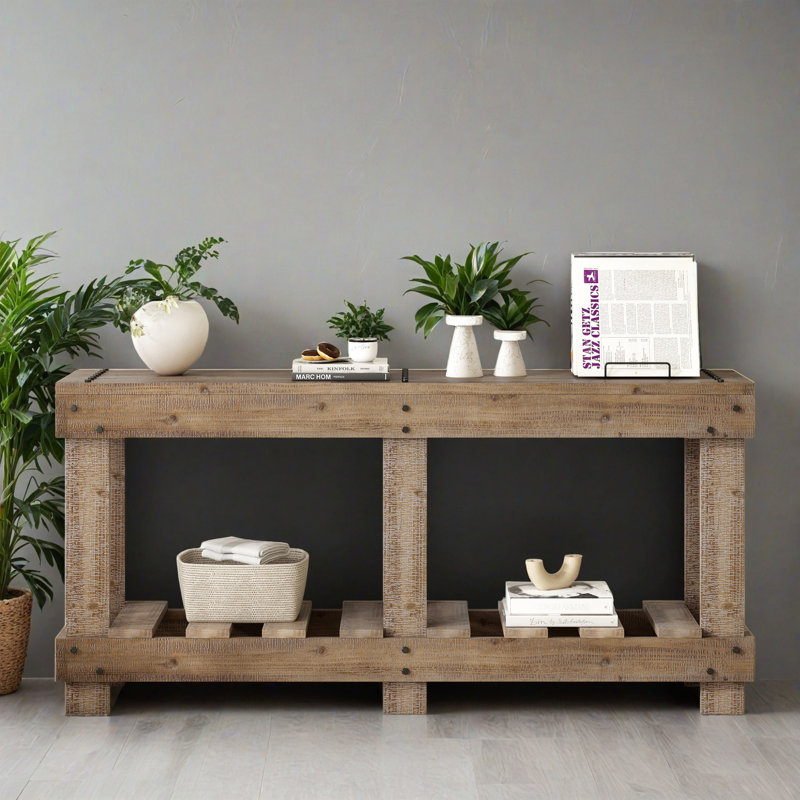 Table d'appoint 63,02 "pour le couloir, Naturel