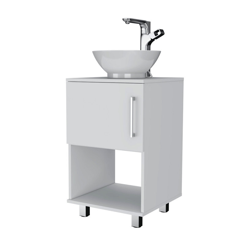 Armoire de meuble-lavabo simple 18 po, Blanc