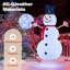 Bonhomme de neige de Noël illuminé 6 pi avec bonhomme de neige de Noël et chapeau noir