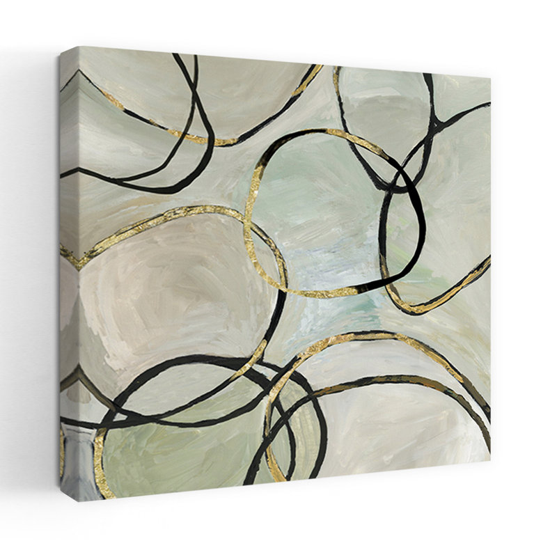 Infinity Rings II Abstract Elegant Geometric Art, 48" H x 48" W