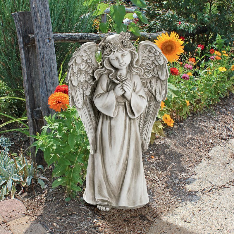 Statue d'ange de jardin Divine Messenger