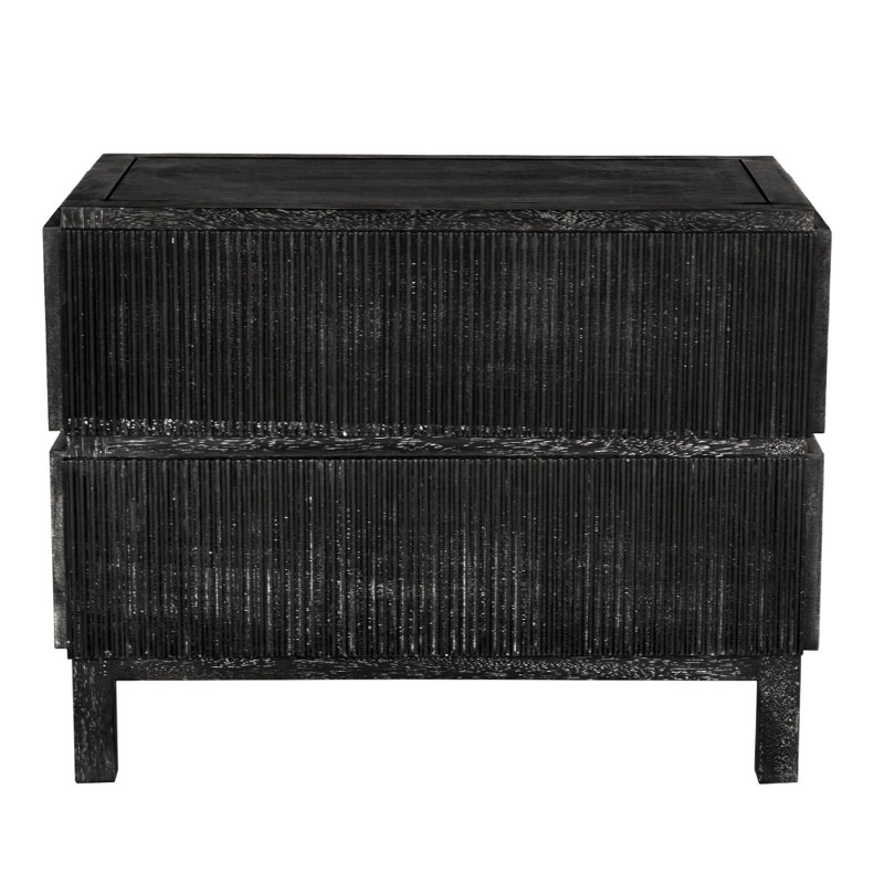 Plato 2 - Drawer Nightstand, Black Walnut