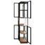 Vitrine à porte en verre 70 5 70 po, 5 rangements réglables, trois modes d'éclairage, idéale pour la maison