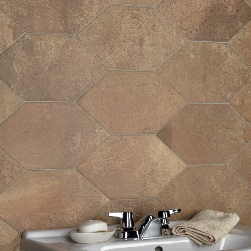Volterra 7" x 13" Porcelain Stone Look Wall & Floor Tile
