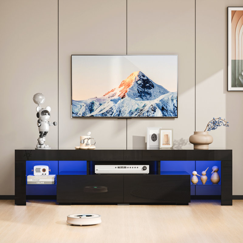 Meuble audio-vidéo Nakesia, Noir, noir, noir, noir, 61.42"