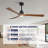 New Model 60 Inch Wood Ceiling Fan With 3 Solid Wood Blades Remote Control Reversible DC Motor For Living Room-1224200454