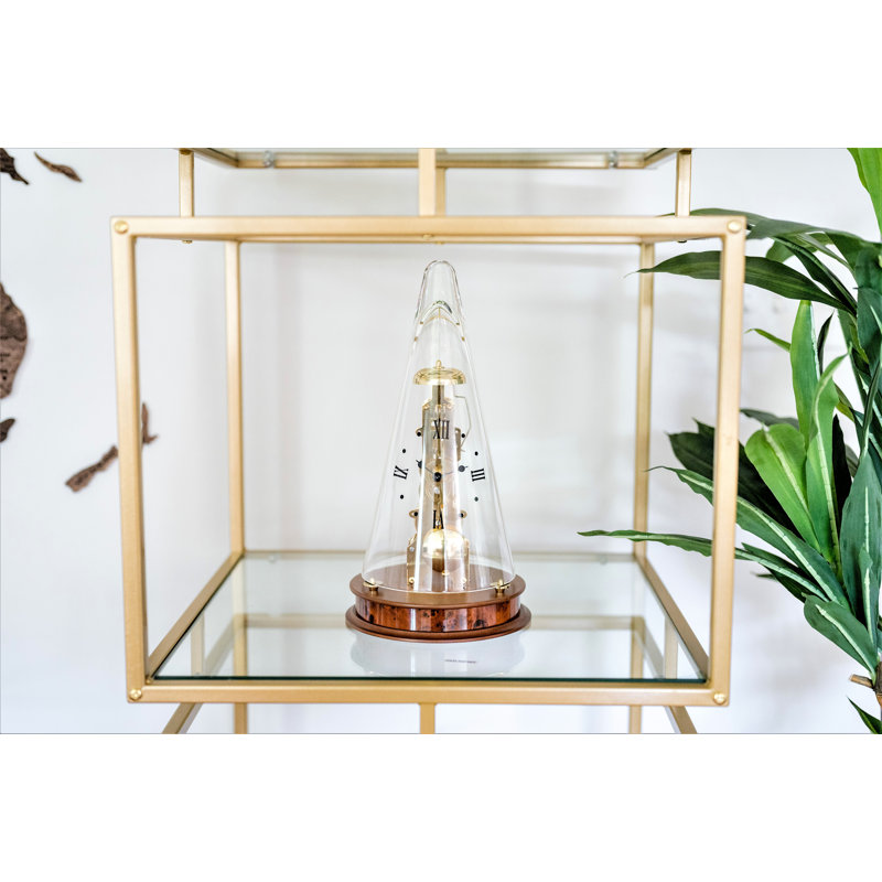 Leyton Mechanical Clock, Light Cherry, 14" H x 5" W x 5" D