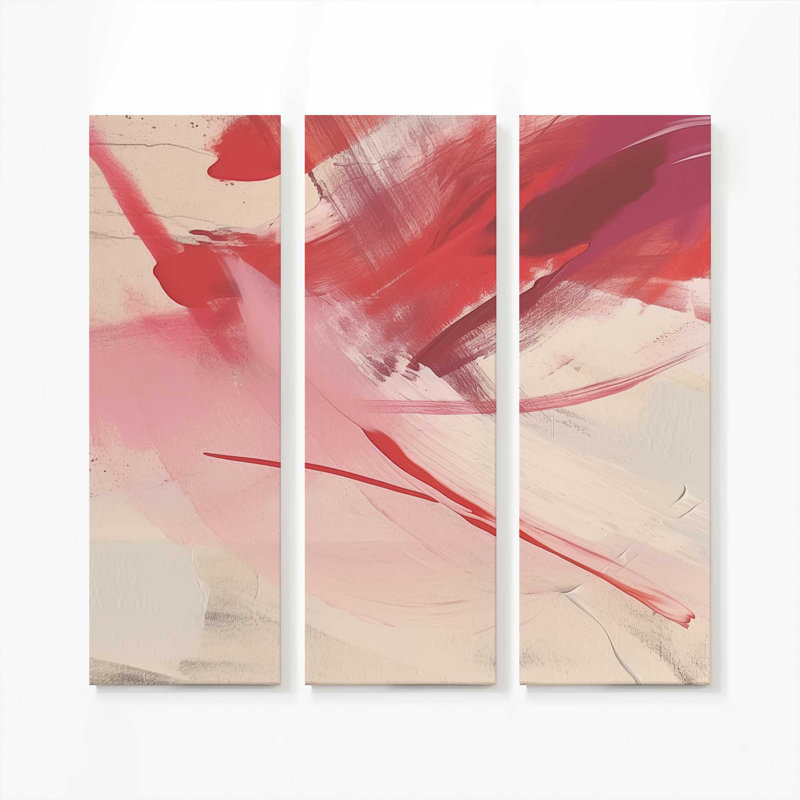 Rosy Rhapsody v2 | 2 Panel Split Large Canvas Print | Combined, 54" H x 54" W