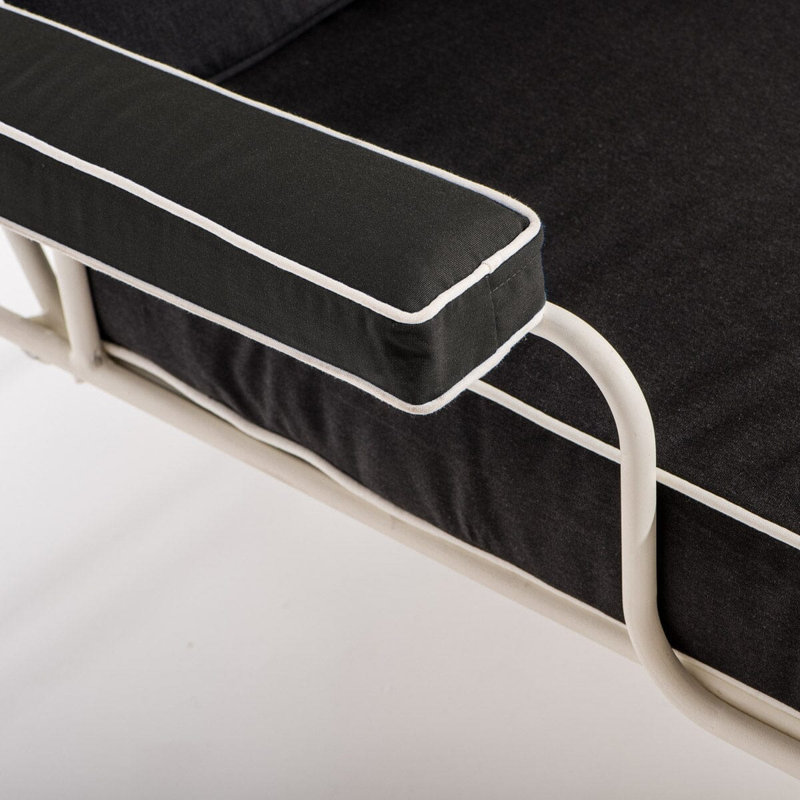 Waterhouse Outdoor Lounge Chair Cushion, Rivie Black
