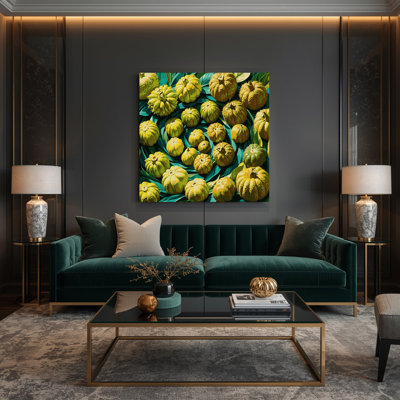 Art mural sur toile fruit vert