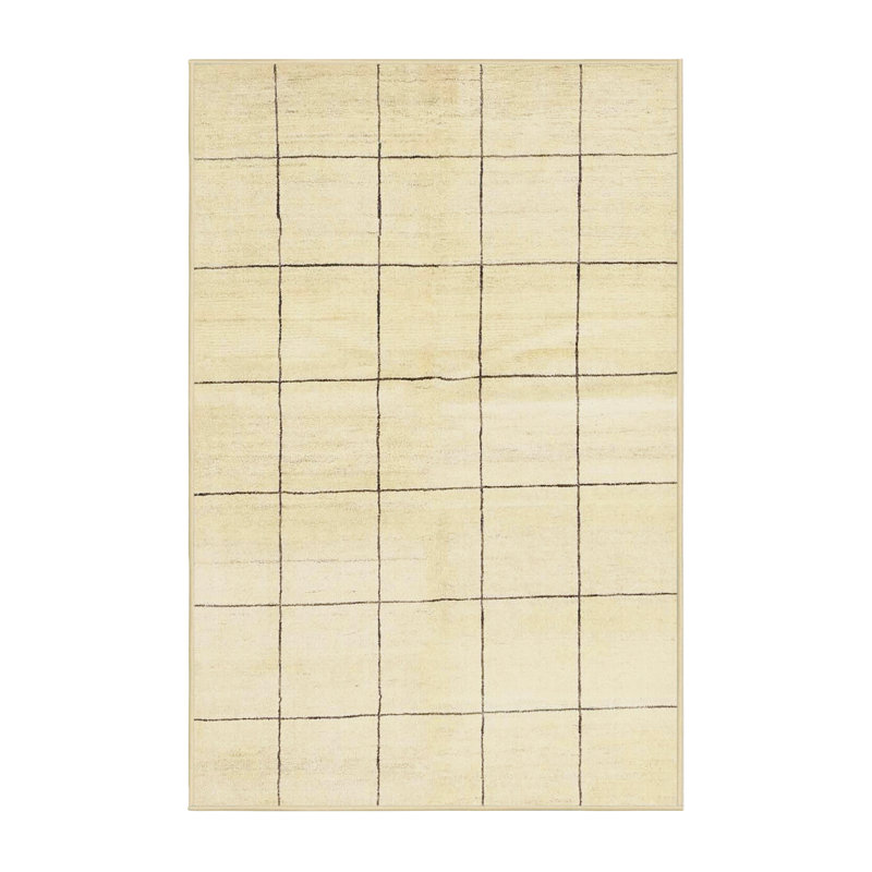 Tapis beige contemporain, Rectangle 8 pi x 12 pi