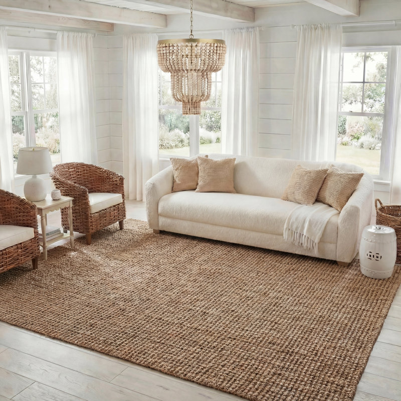 Alda Erroll Pollux Machine Made Power Loom Jute Area Rug, Rectangle 8' x 10'