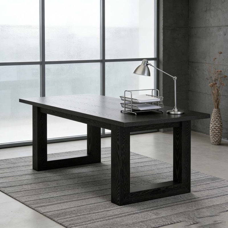 Bureau, bureau d'ordinateur, Noir