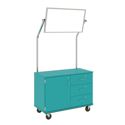 Mobile Demonstration Station with Mirror - Storage Area & Three Drawers