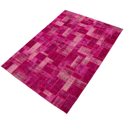 Tapis décoratif en laine noué à la main de conception unique en laine noué à la main de conception unique 7 pi x 9 pi 9 po
